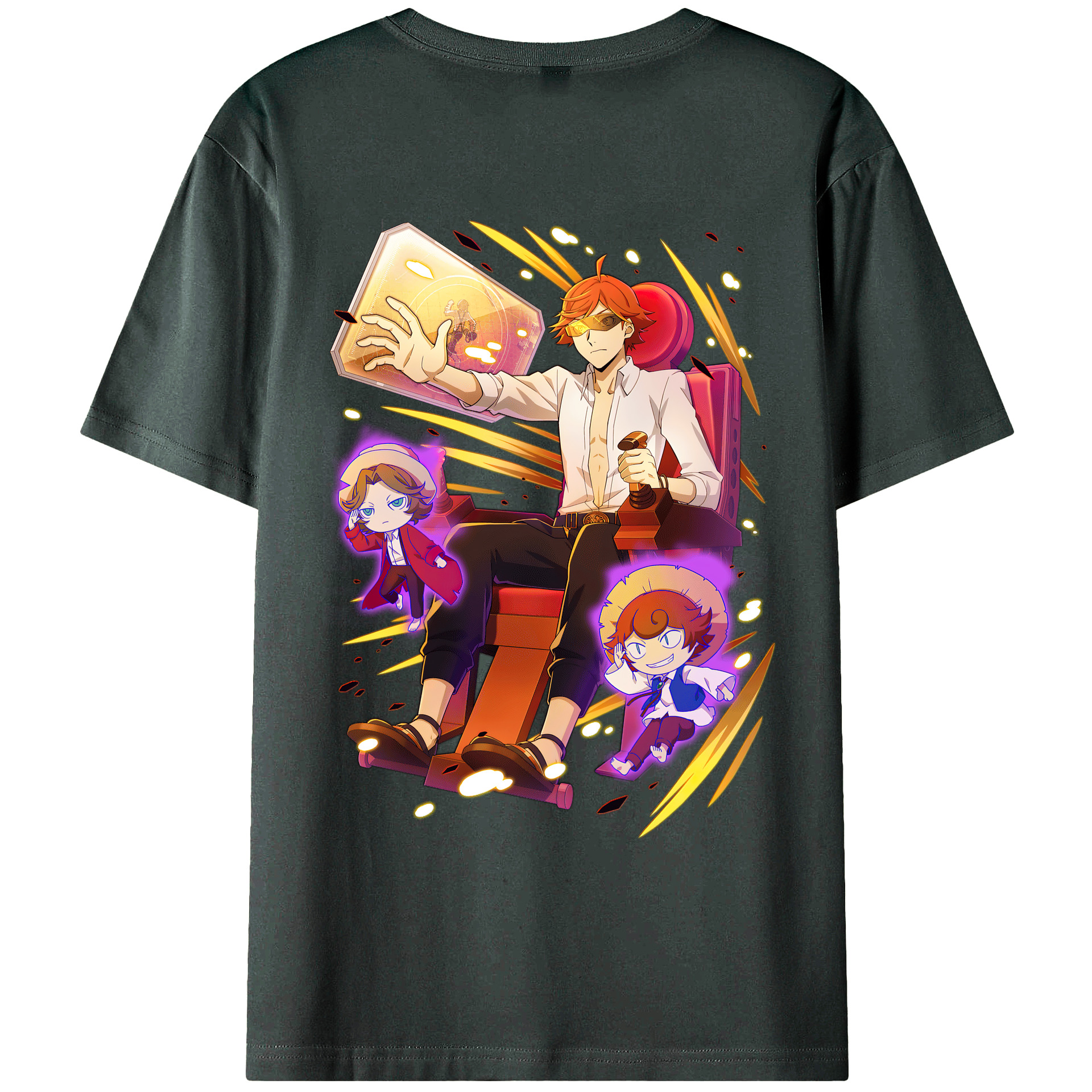 （画像用） 文豪ストレイドッグス Bungo Stray Dogs 綿100％ メンズ半袖Tシャツ（バックプリント） 通気性